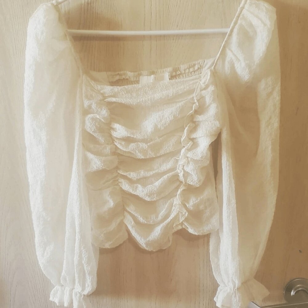 Astr Midriff White Top